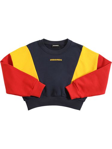 Sudadera De Algodón Colorblock - DSQUARED2 - Modalova