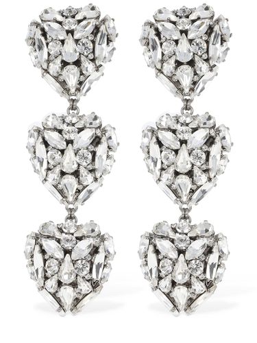 Crystal Hearts Earrings - ALESSANDRA RICH - Modalova