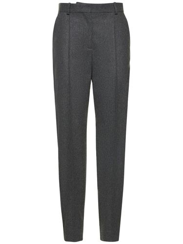 Pleated Tailored Wool Blend Pants - TOTEME - Modalova