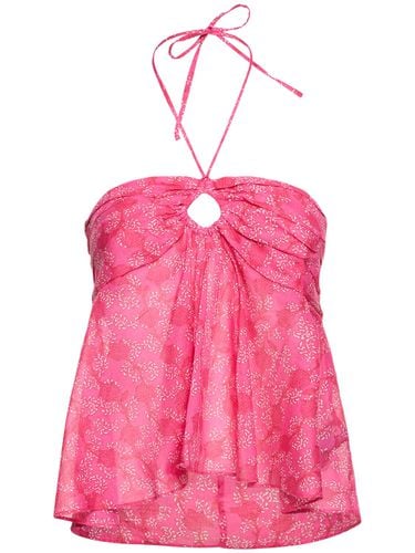 Gabao Floral Print Cotton Top W/ Ruffles - MARANT ETOILE - Modalova