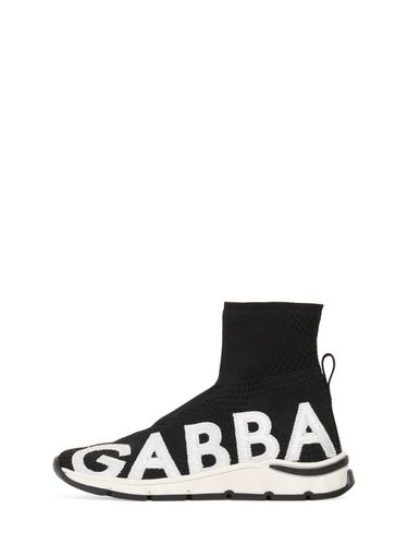 Sneakers De Punto Con Logo - DOLCE & GABBANA - Modalova