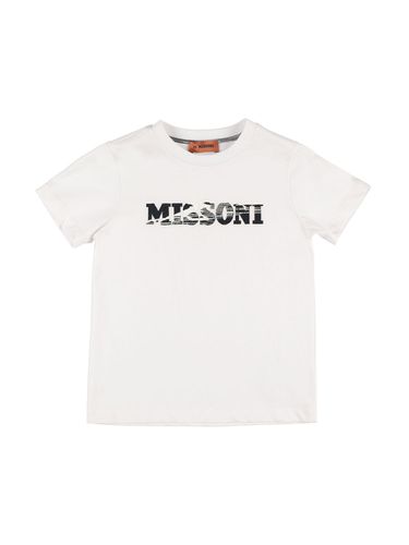 Camiseta De Jersey De Algodón Bordada - MISSONI - Modalova