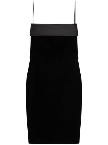 Vestido Midi De Viscosa Sin Tirantes - SAINT LAURENT - Modalova