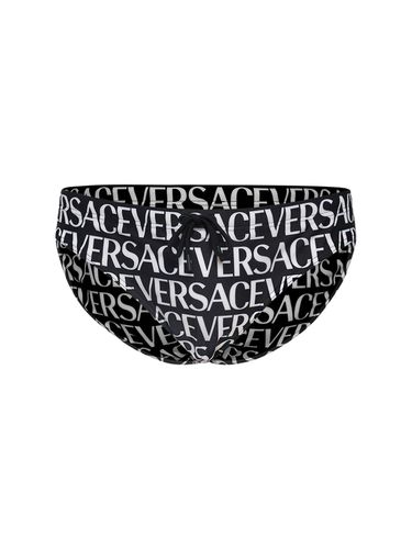 Monogram Printed Swim Briefs - VERSACE - Modalova