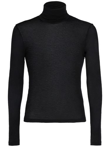 Stretch Wool Turtleneck - SAINT LAURENT - Modalova