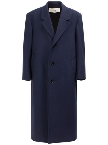 Cappotto Oversize In Gabardina Di Lana - AMI PARIS - Modalova