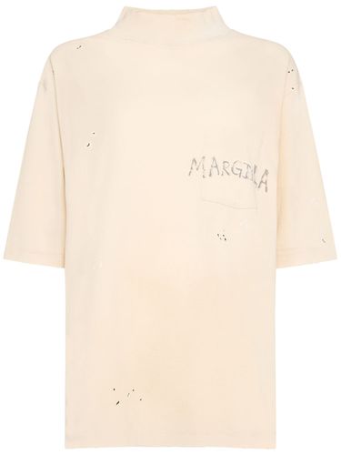 Camiseta De Jersey De Algodón Con Logo - MAISON MARGIELA - Modalova