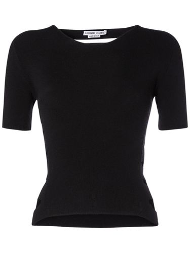 Viscose Blend Knit Short Sleeve Top - ALESSANDRO VIGILANTE - Modalova