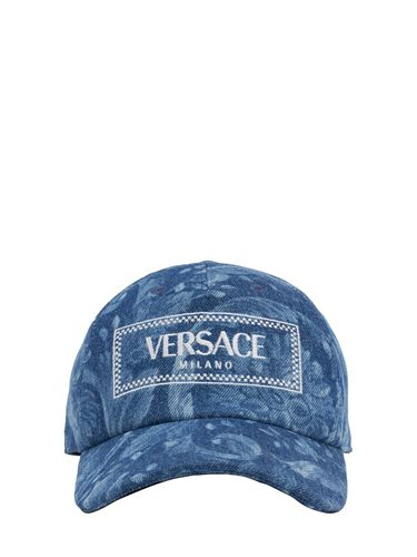 Logo Jacquard Baseball Cap - VERSACE - Modalova