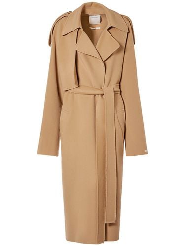 Fiore Belted Wool Long Coat - SPORTMAX - Modalova