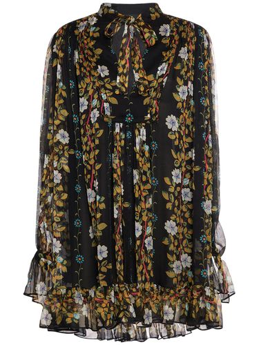 Silk Chiffon Printed Ruffled Mini Dress - ETRO - Modalova