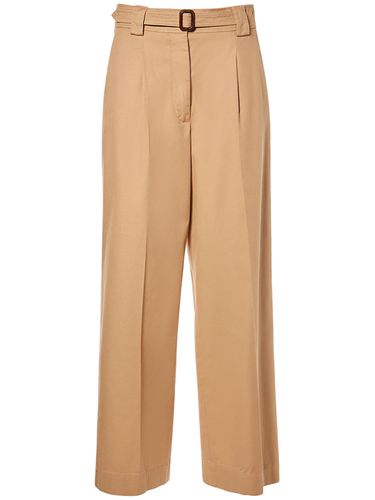 Pantalones Anchos De Lona De Algodón - WEEKEND MAX MARA - Modalova