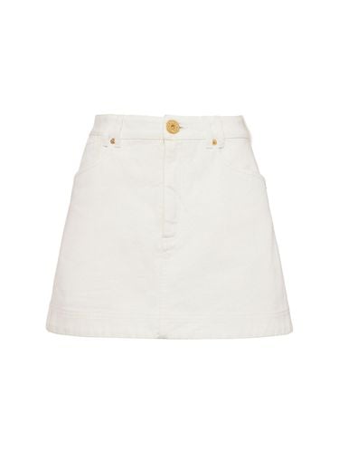 Trapeze Western Denim Mini Skirt - BALMAIN - Modalova