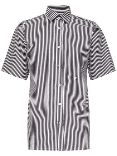 Striped Cotton Short Sleeved Shirt - MAISON MARGIELA - Modalova