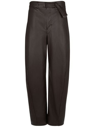 Pantaloni In Pelle Con Cintura - LEMAIRE - Modalova