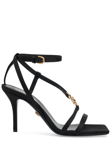 Mm Hohe Sandalen Aus Satin - VERSACE - Modalova