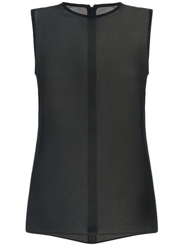 Silk Georgette Tank Top - AMI PARIS - Modalova