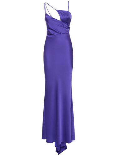 Melva Tech Satin Cutout Long Dress - THE ATTICO - Modalova