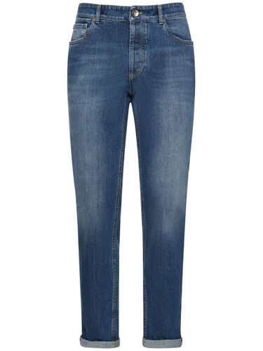 Jeans In Denim Di Cotone Stonewashed - BRUNELLO CUCINELLI - Modalova