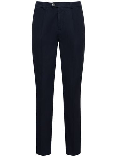 Pantalones Rectos De Gabardina De Algodón - BRUNELLO CUCINELLI - Modalova