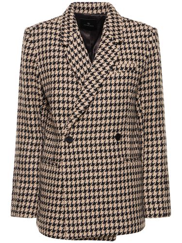 Kaia Wool Blend Houndstooth Blazer - ANINE BING - Modalova