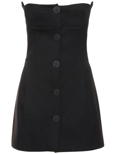 Strapless Cady Mini Dress W/ Buttons - THE ATTICO - Modalova