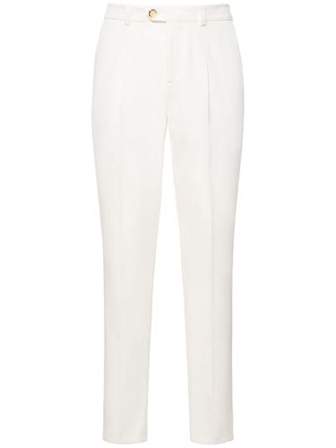 Cotton Gabardine Straight Pants - BRUNELLO CUCINELLI - Modalova