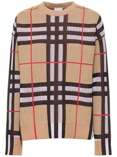 Harrietta Check Jersey Sweatshirt - BURBERRY - Modalova