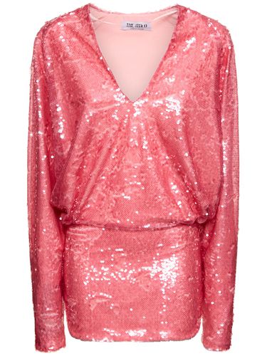 Gael Sequined V-neck Mini Dress - THE ATTICO - Modalova