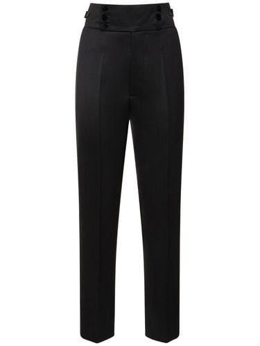 High Rise Wool Straight Pants - MAISON MARGIELA - Modalova