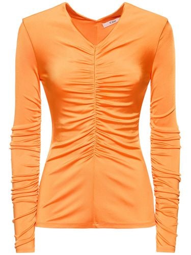 Ruched Viscose Jersey Long Sleeve Top - ET OCHS - Modalova