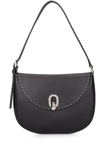 Borsa Hobo Piccola Tondo In Pelle Con Borchie - SAVETTE - Modalova