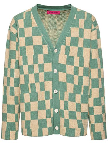 Cardigna Cardinal Checker In Cashmere - THE ELDER STATESMAN - Modalova