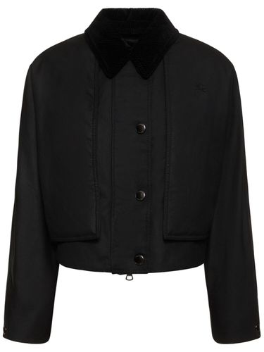 Pippacott Waxed Cotton Crop Jacket - BURBERRY - Modalova