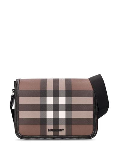 Alfred Check E-canvas Messenger Bag - BURBERRY - Modalova