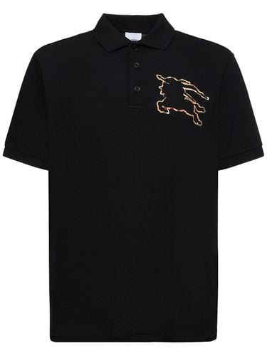 Winslow Printed Logo Core Fit Polo - BURBERRY - Modalova