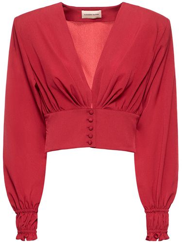 Gathered Crepe Crop Top - ALEXANDRE VAUTHIER - Modalova