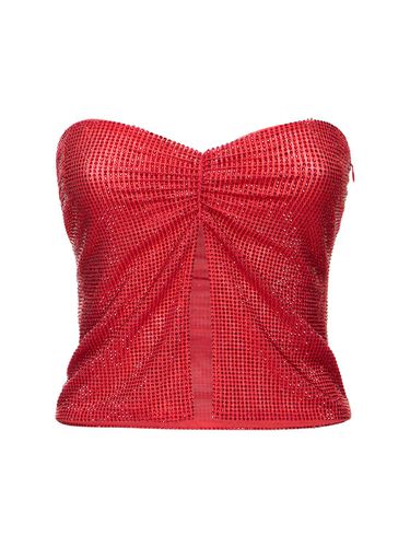 Embellished Strapless Crop Top - GIUSEPPE DI MORABITO - Modalova