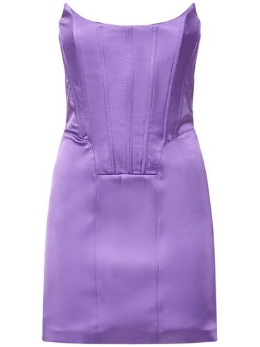 Stretch Satin Mini Bustier Dress - GIUSEPPE DI MORABITO - Modalova