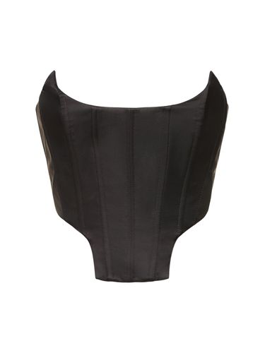 Stretch Satin Bustier Top - GIUSEPPE DI MORABITO - Modalova