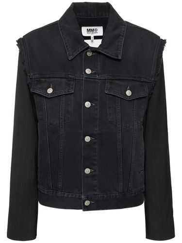 Jacke Aus Denim- Und Wollmischung - MM6 MAISON MARGIELA - Modalova