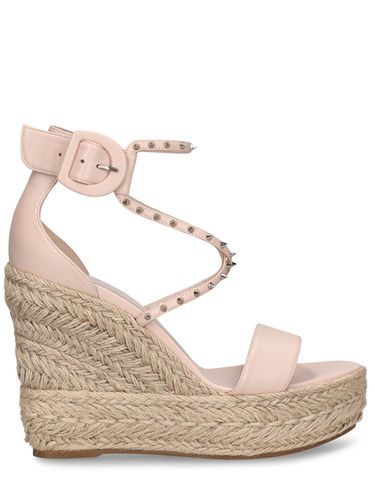 Mm Chocazeppa Leather & Raffia Wedges - CHRISTIAN LOUBOUTIN - Modalova