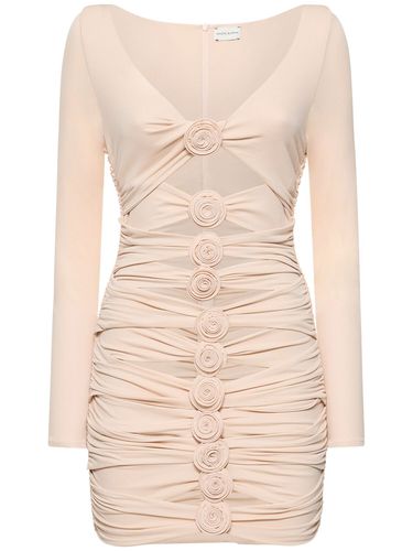 Cutout Jersey Mini Dress W/roses - MAGDA BUTRYM - Modalova