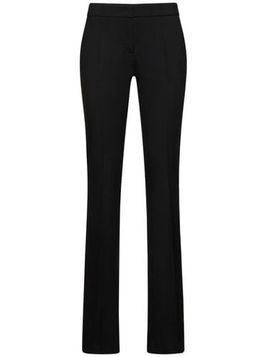 Wool Crepe Low Waisted Flared Pants - BLUMARINE - Modalova