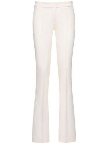 Wool Crepe Low Waisted Straight Pants - BLUMARINE - Modalova