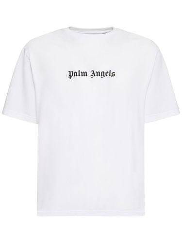 Camiseta De Algodón Con Logo - PALM ANGELS - Modalova