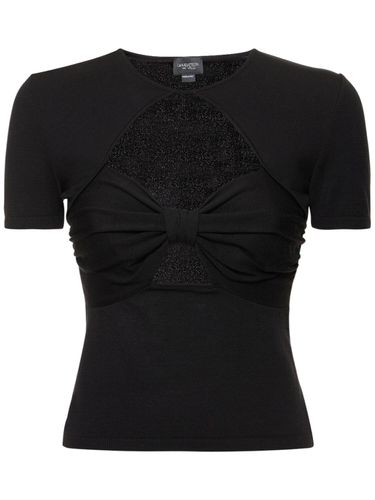 Top In Jersey Di Viscosa / Cutout E Fiocco - GIAMBATTISTA VALLI - Modalova