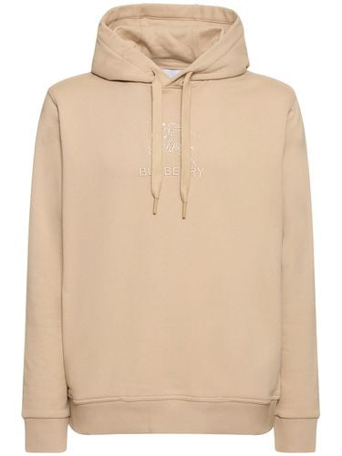 Tidan Embroidered Cotton Jersey Hoodie - BURBERRY - Modalova