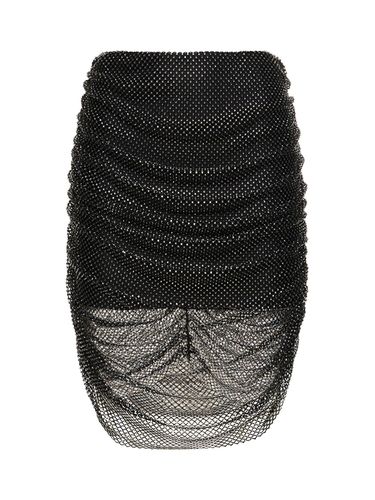 Embellished Embroidered Mesh Mini Skirt - GIUSEPPE DI MORABITO - Modalova