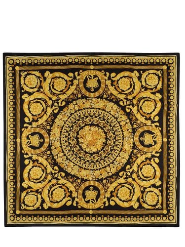 Printed Silk Scarf - VERSACE - Modalova